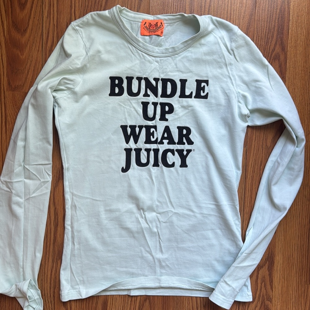 juicy couture long sleeve top tshirt tee size small S - Picture 2 of 10